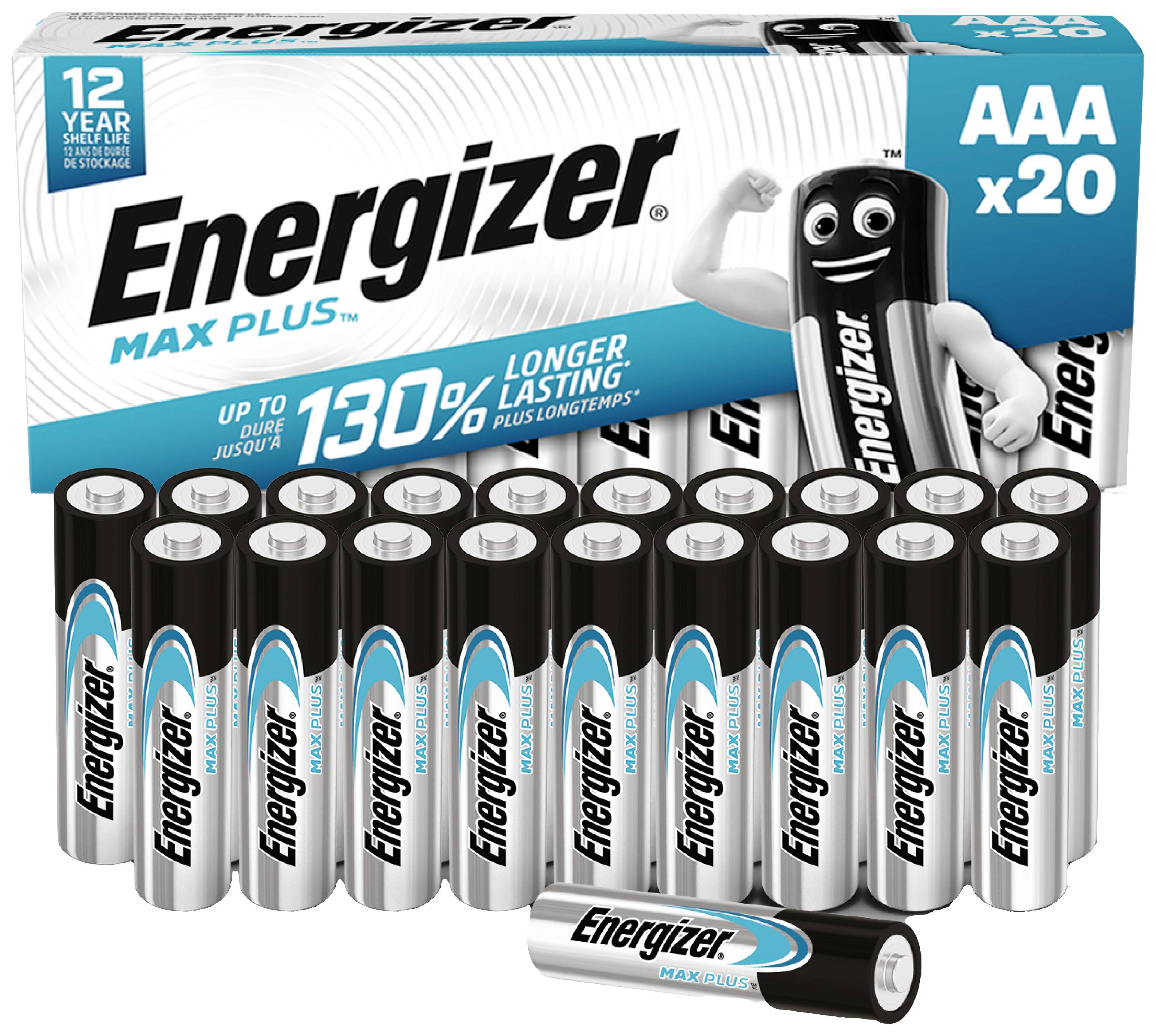 ENERGIZER Micro (AAA)-Batterie Alkali-Mangan Max Plus Industrial 1.5 V 20 Stück (E301322900)