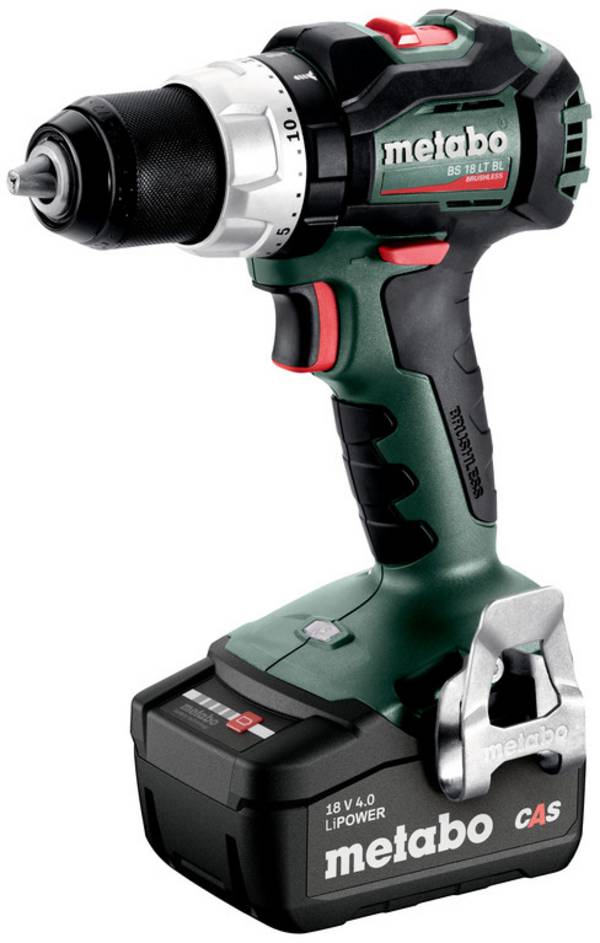 Metabo BS 18 LT BL 602325500 Akku-Bohrschrauber  18 V 4 Ah Li-Ion inkl. Koffer, mit Zubehör, inkl. 2. Akku