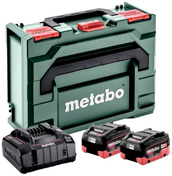 Metabo 685131000 Basic Set 2 x LiHD 8.0 Ah Werkzeug-Akku und Ladegerät   8.0 Ah LiHD