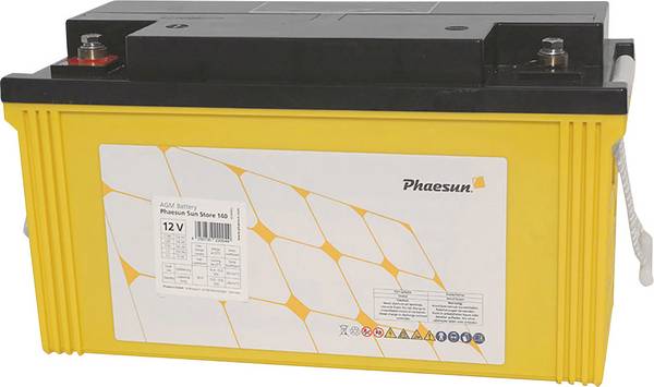 Phaesun Sun-Store 150 340092 Solarakku 12 V 154 Ah Blei-Vlies (AGM) (B x H x T) 40.8 x 22.5 x 17.7 cm M8-Schraubanschluss