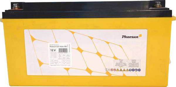 Phaesun Sun-Store 175 340091 Solarakku 12 V 177 Ah Blei-Vlies (AGM) (B x H x T) 48.3 x 23.9 x 17 cm M8-Schraubanschluss