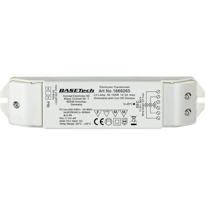 Basetech BT-1668265 Halogen Transformator  12 V 50 - 150 W dimmbar mit Phasenabschnittdimmer