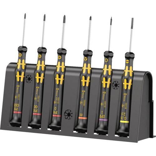 Thumbnail - Wera 1550/6 ESD ESD Schraubendreher-Set 6teilig Schlitz, Kreuzschlitz Phillips, TORX Plus, Microstix