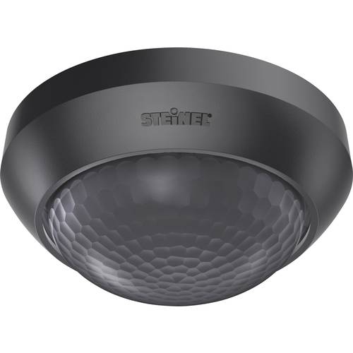 Steinel Bewegungsmelder IS 360-3 Schwarz, 360° Erfassungswinkel, 12 m Reichweite, 2000 W Sensor, IP54, gefärbte Linse