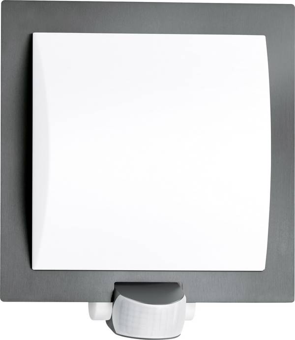 Steinel L 20 S 035693 Außenwandleuchte mit Bewegungsmelder  Energiesparlampe, LED E27 60 W Anthrazit