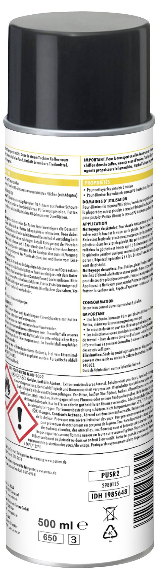 Pattex White Line Pistolenreiniger PUSR2 500 ml-3