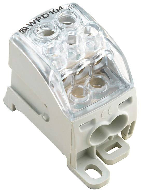 Weidmüller 1562000000 Verteilerblock Schrauben Grau, Transparent 1 St.