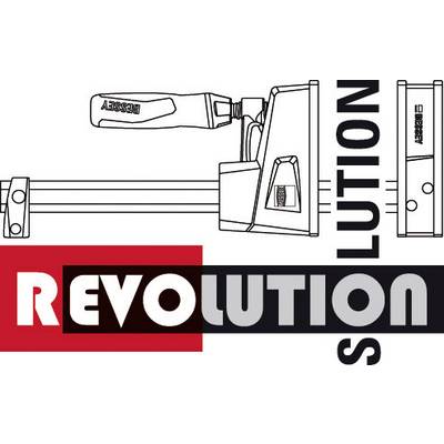 Das Bild zeigt ein Schraubwerkzeug mit dem Wort 'REVOLUTION' in großen Buchstaben. Links das Werkzeugdesign von BESSEY.