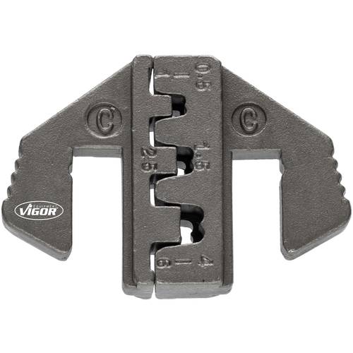 Vigor V2499-C Crimpeinsatz Unisolierte Kabelschuhe 0.5 bis 6 mm²