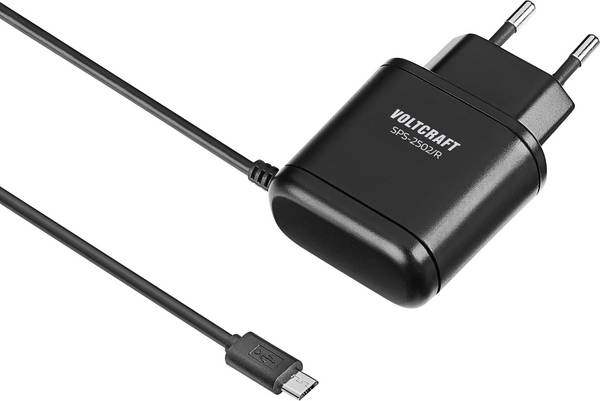 VOLTCRAFT SPS-2502/R Steckernetzteil, Festspannung 15 W 1x Micro-USB  Schwarz Innenbereich Raspberry Pi 3 geeignet