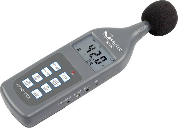 Sauter Schallpegel-Messgerät Datenlogger SU 130 30 - 130 dB 20 Hz - 12500 Hz RS-232