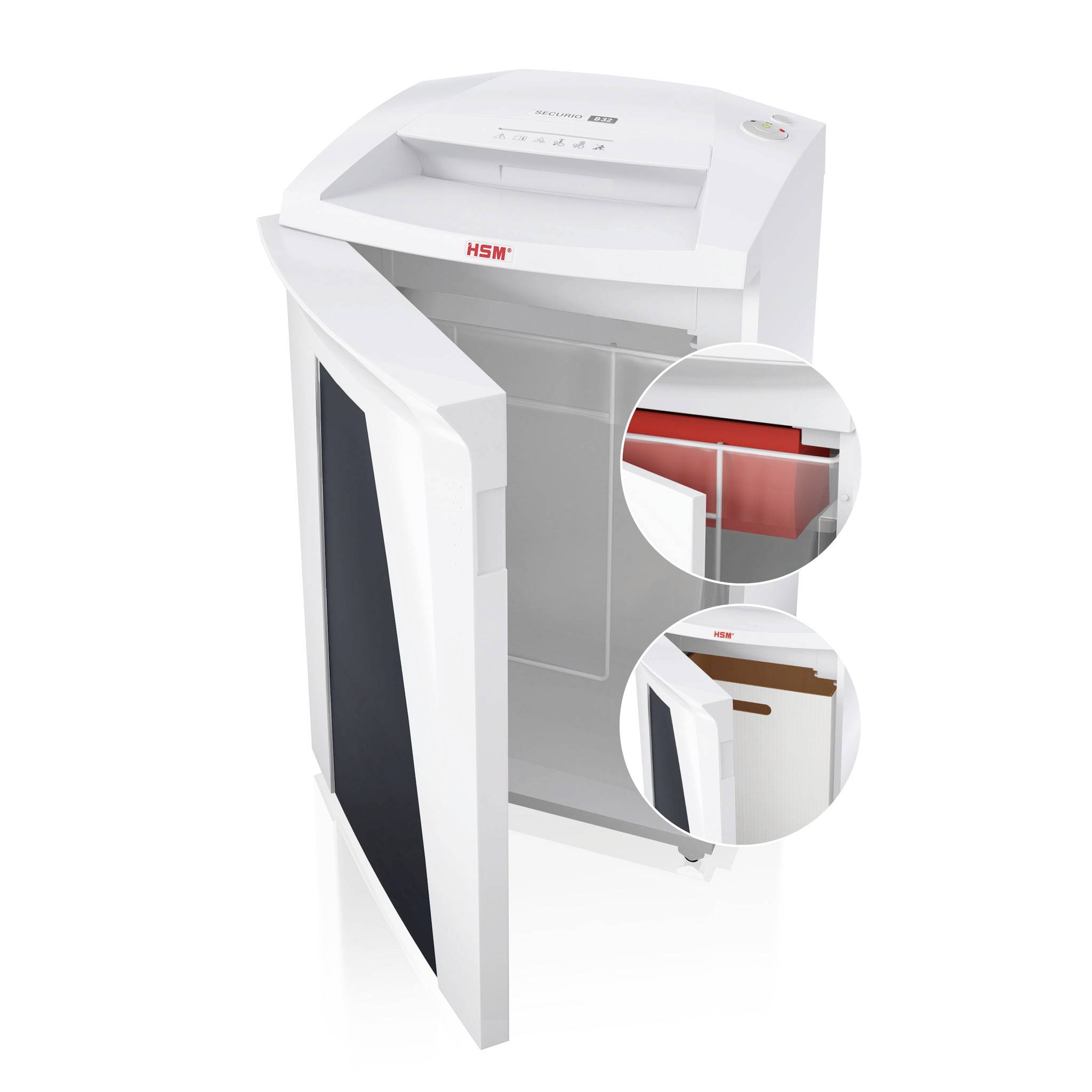 HSM SECURIO B32 Aktenvernichter 16 Blatt Partikelschnitt 4.5 x 30 mm 82 l Vernichtet auch CDs, DVDs, Heftklammern, Bürok-1