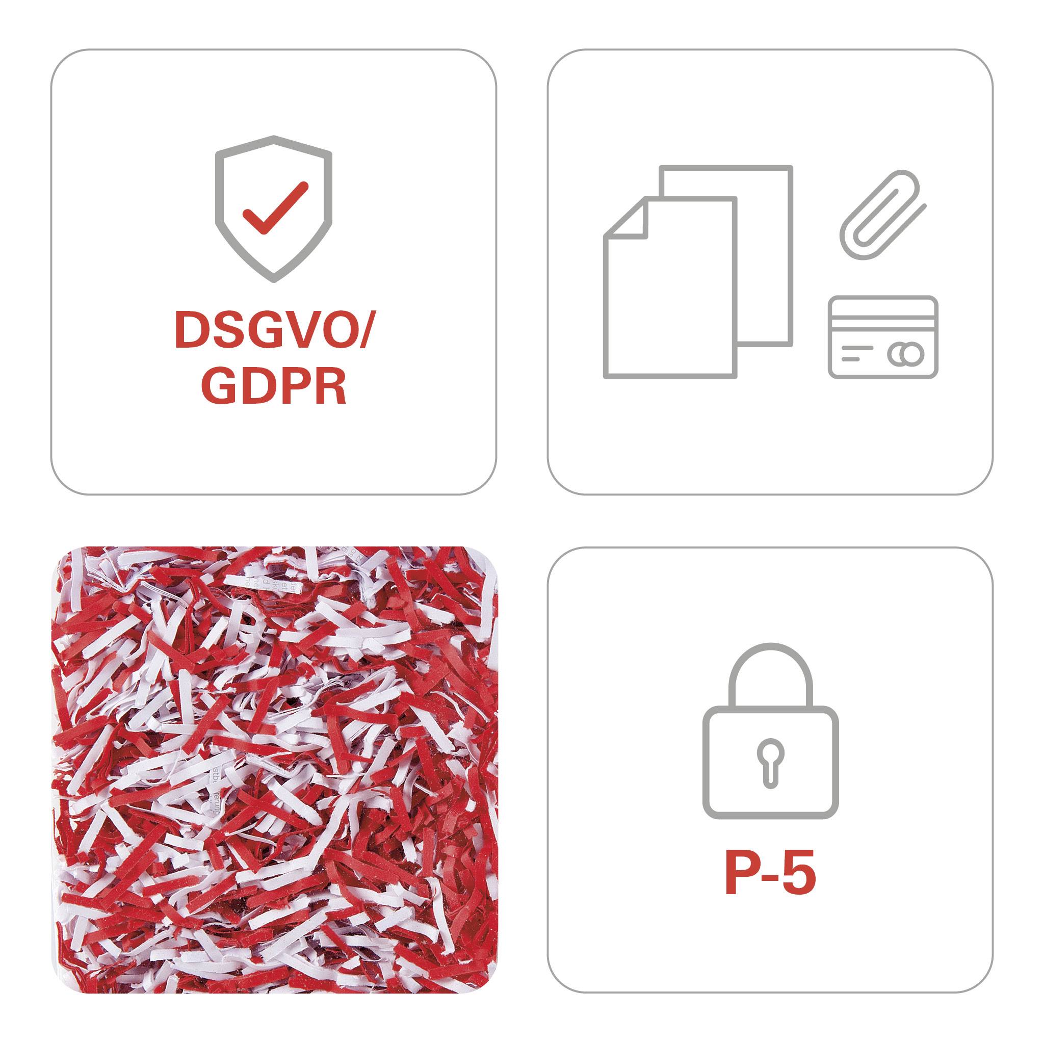 HSM SECURIO B32 Aktenvernichter 11 Blatt Partikelschnitt 1.9 x 15 mm P-5 82 l Vernichtet auch Heftklammern, Büroklammern-4