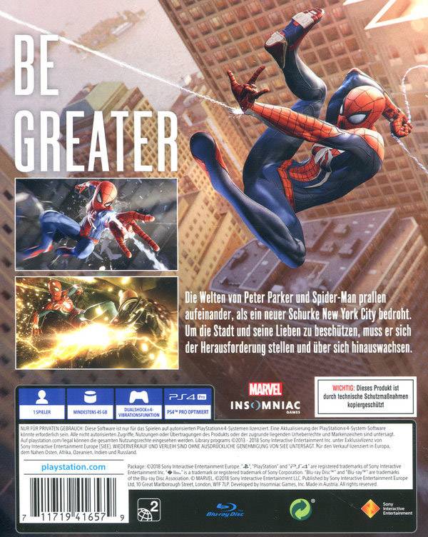 PlayStation 4 Spiel Marvel´s Spider-Man-1