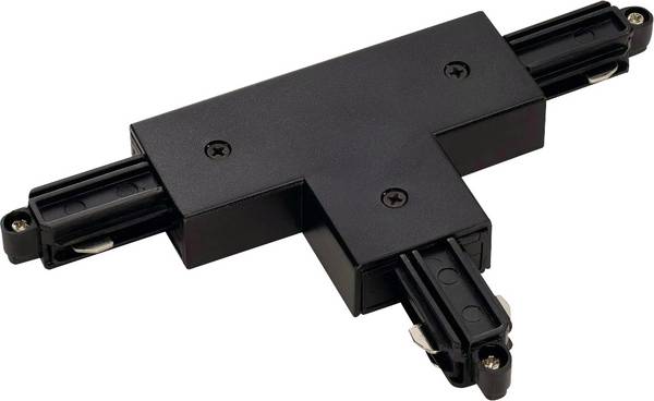 SLV T-Verbinder für 1-Phasen HV-Stromschiene, Aufbauversion schwarz, Erde links