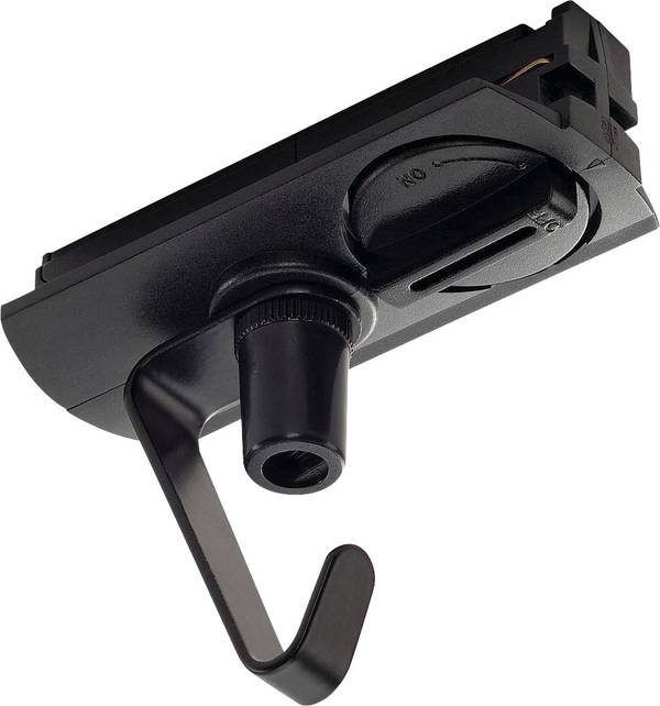 SLV Adapter für 1-Phasen Hochvolt- schiene, schwarz, elektrisch, mit Haken