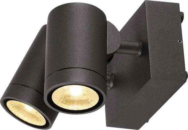 SLV SLV LED-Wandanbauleuchte 16W 3000K A++ HELIA sandy anthracite, 2x8W LED, 3 900l