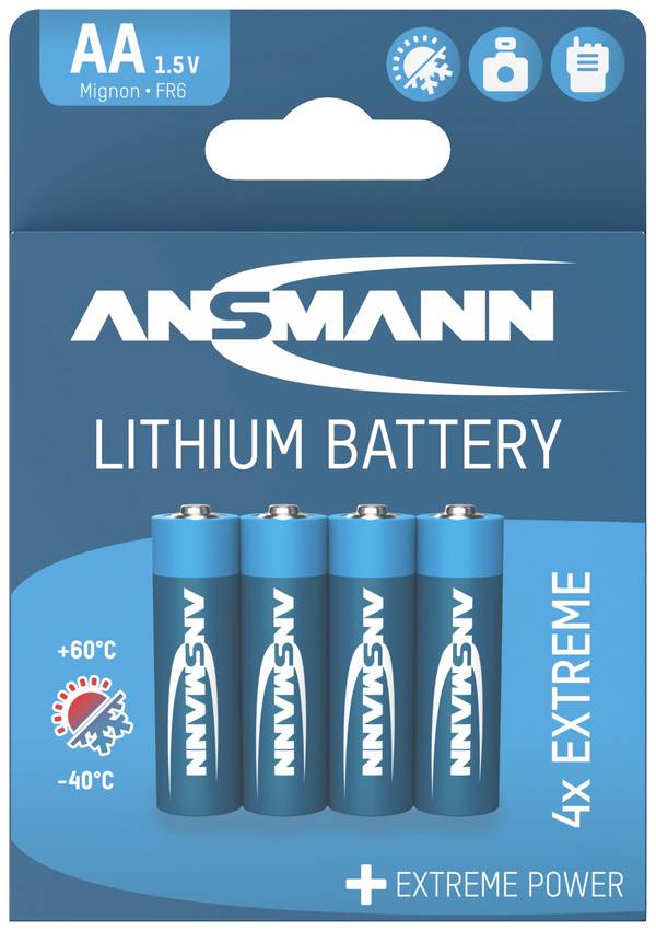 Ansmann Extreme Mignon (AA)-Batterie Lithium 2850 mAh 1.5 V 4 St.