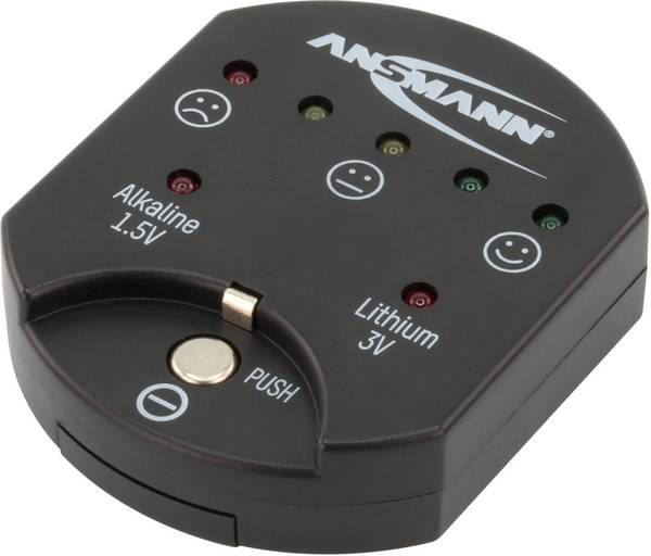 Ansmann Batterietester Button cell Messbereich (Batterietester) 1,5 V, 3 V Batterie 1900-0035