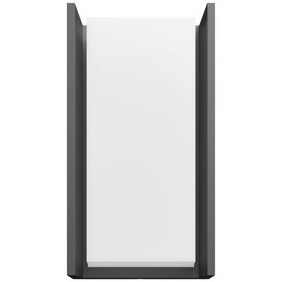 Weiße, rechteckige Wandlampe mit schmalem, schwarzem Rahmen; modernes, minimalistisches Design für Innenbeleuchtung.