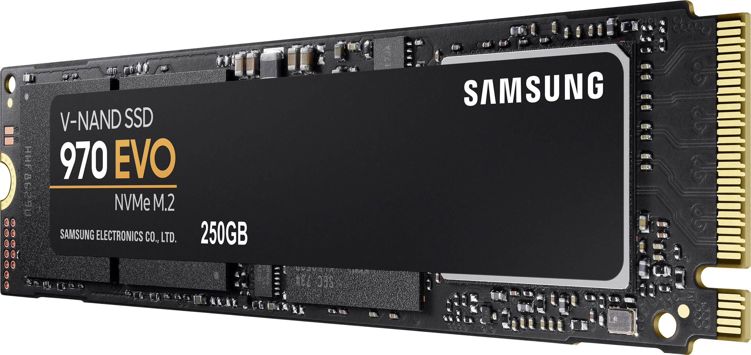 Samsung 970 EVO 250 GB Interne M.2 PCIe NVMe SSD 2280 M.2 NVMe PCIe 3.0 x4 Retail MZ-V7E250BW-6