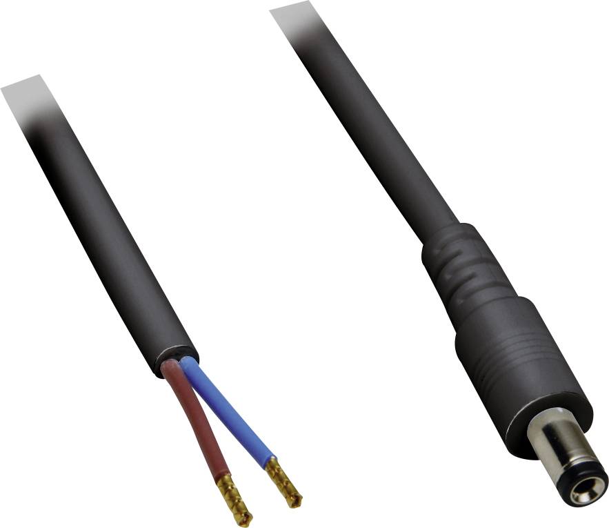TRU COMPONENTS TC-2516007 Niedervolt-Anschlusskabel Niedervolt-Stecker - offene Kabelenden 5.5 mm 2.5 mm 2.5 mm 2.00 m 100 St.