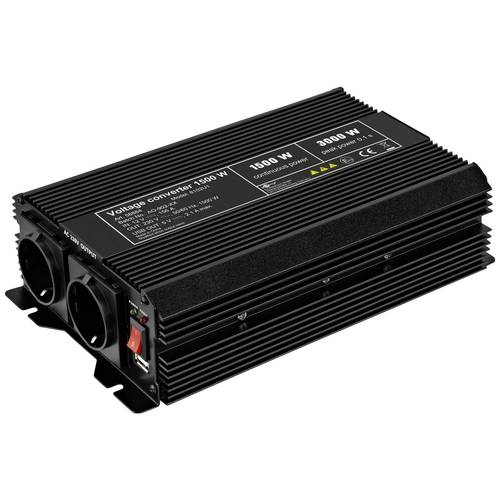 Thumbnail - Goobay Wechselrichter SPW IT 1500 W 12 V/DC - 230 V/AC, 5 V/DC