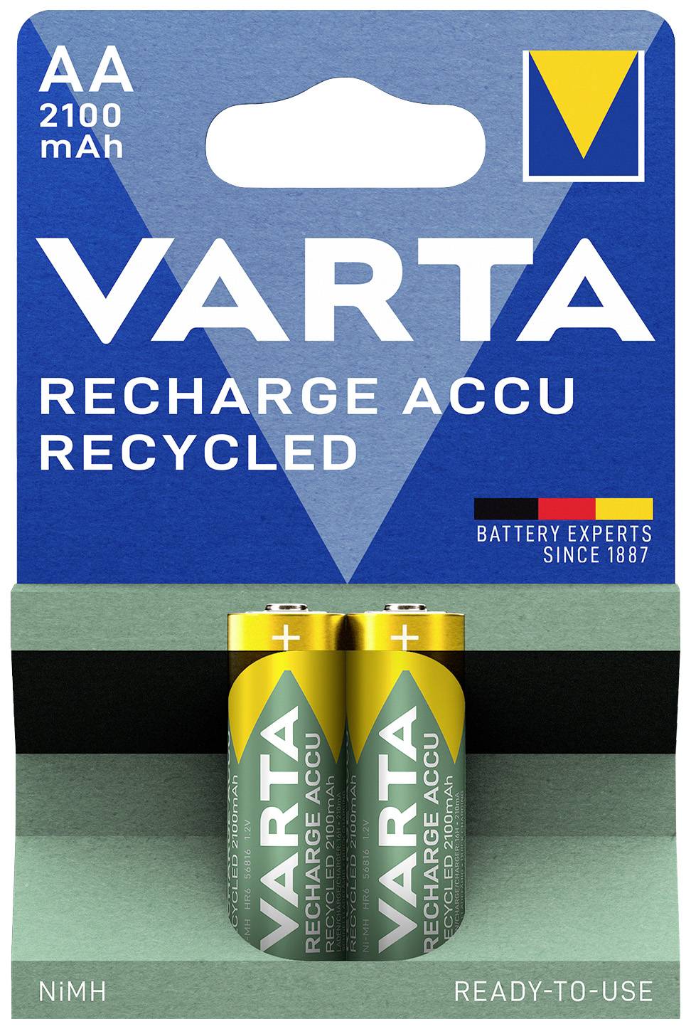 VARTA Akku RECHARGE Recycled AA  HR6  2100mAh 2St.