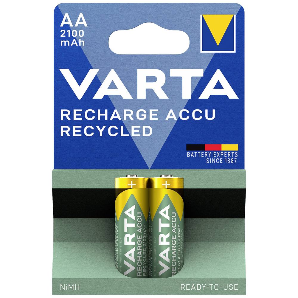 Image of Varta RECH.AC.RECYC.AA2100mAh BLI2 Oplaadbare AA batterij (penlite) NiMH 2000 mAh 1.2 V 2 stuk(s)