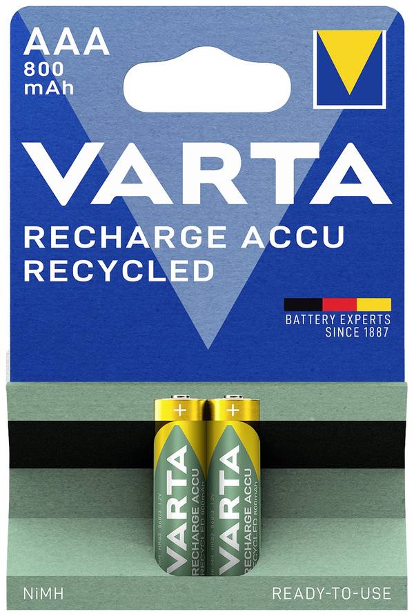 Varta RECH.AC.RECYC.AAA800mAh BLI2 Micro (AAA)-Akku NiMH 800 mAh 1.2 V 2 St.