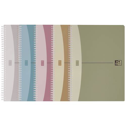 Oxford Collegeblock 100101421 Blau, Grau, Grün, Lila, Rot DIN A4 kariert Anzahl der Blätter: 90