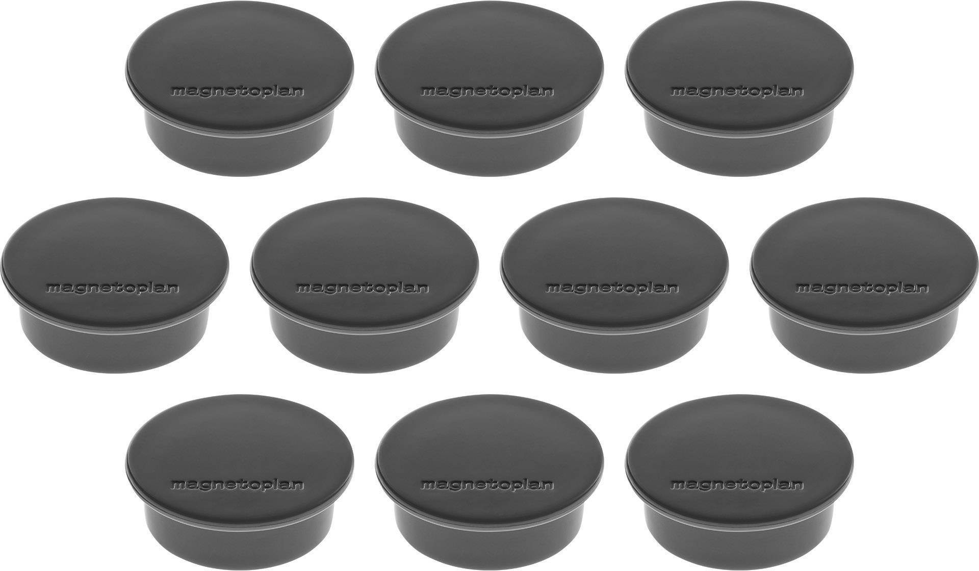 magnetoplan Magnet Discofix Color (Ø x H) 40 mm x 13 mm rund Schwarz 10 St. 1662012-2