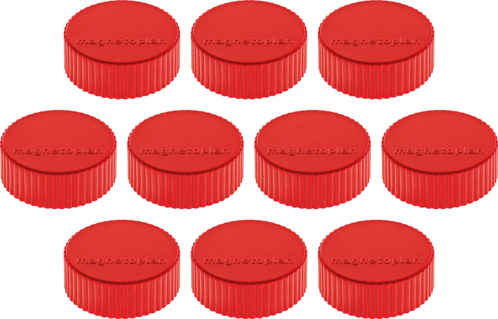 magnetoplan Magnet Discofix Magnum (Ø x H) 34 mm x 13 mm rund Rot 10 St. 1660006-2