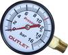 Aerotec Manometer 9052069 Anschluss (Manometer): Rückseite Außengewinde 1/4" 1 St.