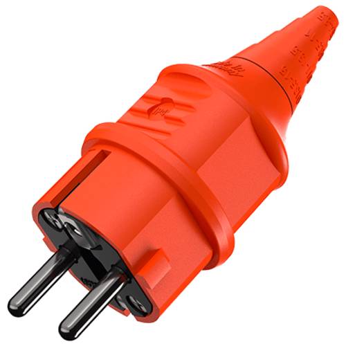 MENNEKES 10837 Schutzkontaktstecker Kunststoff 230 V Orange IP44