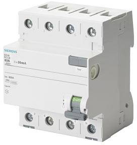 Siemens 5SV47460 5SV4746-0 FI-Schutzschalter AC 63 A 0.5 A 400 V