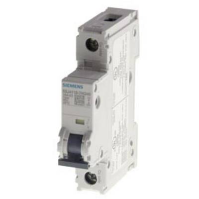 'Siemens' weißer Sicherungsautomat, mit Schalterhebel, geeignet für elektrische Sicherungsschaltung in Verteilungskästen.