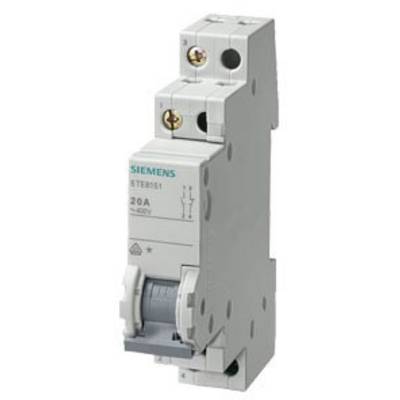 'Siemens' Sicherungsautomat, Modellnummer 5TE8 151, 20A. Grau, rechteckig, mit Schraubklemmen zur elektrischen Installation.