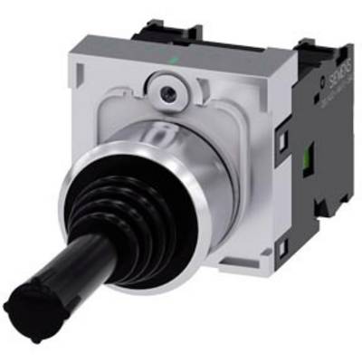 Ein Joystick-Schalter mit Metallgehäuse und schwarzem Hebel, geeignet für industrielle Steueranwendungen.