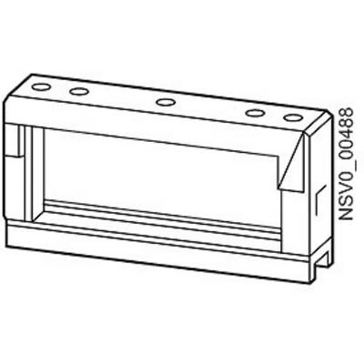 Abbildung eines rechteckigen, technischen Bauteils mit Löchern und dem Code 'NSV0_00488' an der Seite.
