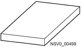 Rechteckiger 3D-Block mit der Beschriftung 'NSV0_00499' unten rechts.