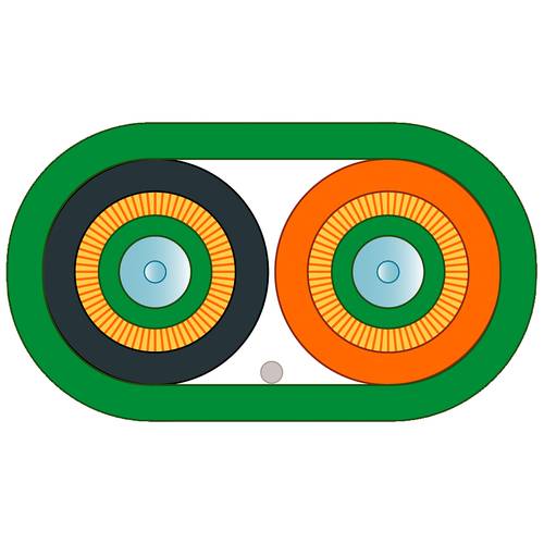 Siemens 6XV18736AH30 Glasfaser LWL Anschlusskabel Grün, Orange, Schwarz 50/125 µ Multimode OM2