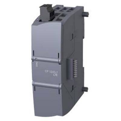 Ein graues, rechteckiges elektronisches Gerät mit der Aufschrift 'CP 1243-7 LTE', möglicherweise ein Kommunikationsmodul.