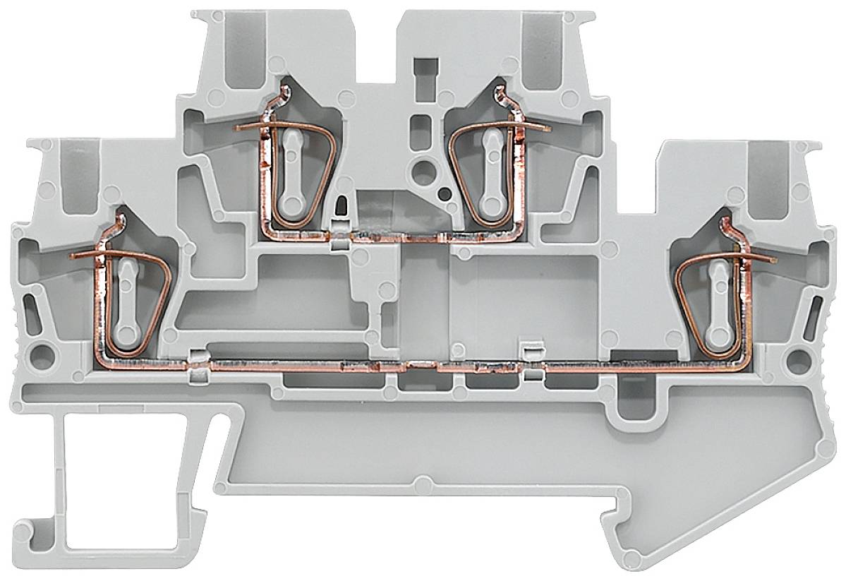Siemens 8WH20200AE00 Doppelstockklemme 4.2 mm Federzuganschluss Grau 1 St.