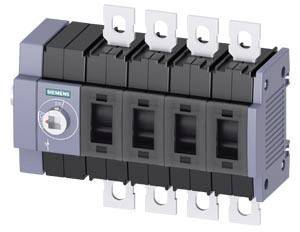 Elektrischer Schalter von Siemens mit mehreren Anschlüssen, geeignet für industrielle Anwendungen. Zeigt Schaltpositionen visuell an.