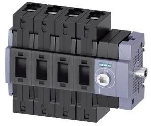 Ein Mehrfachschalter mit dem Siemens-Logo; industrielle Anwendung, zeigt fünf Kippschalter in einer Reihe.