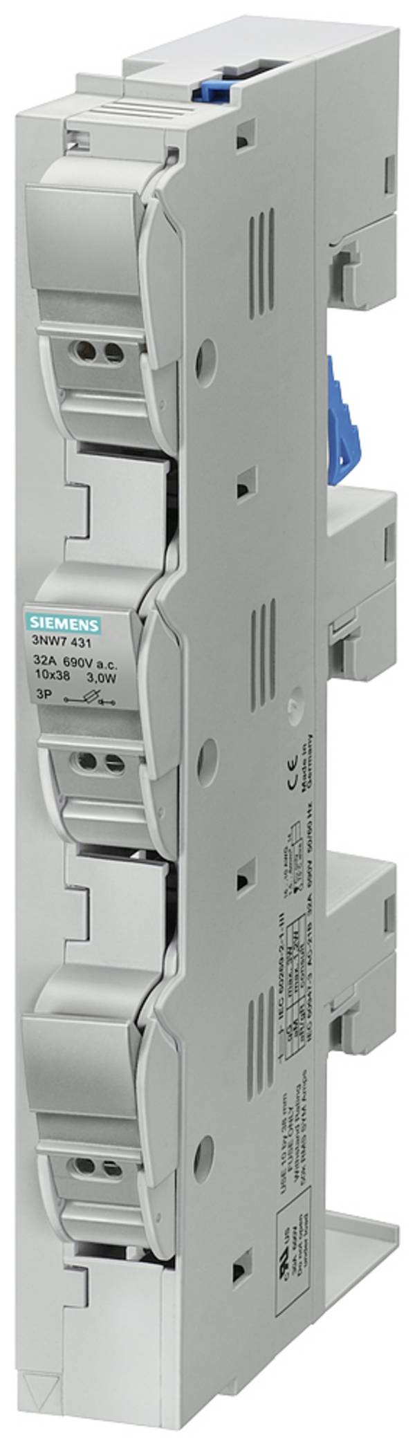 Siemens 3NW7431 3NW7431 Zylindersicherungshalter mit Kennmelder Passend für (Sicherungen) Feinsicherung 10.3 x 38 mm 32 A 690 V/AC 1 St. Piece