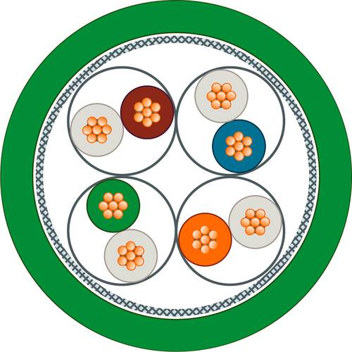 Siemens Seriell Anschlusskabel Grün