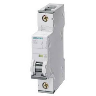 Ein einpoliger Siemens-Sicherungsautomat mit Hebel vorne, zur Steuerung der elektrischen Schaltung in einem Verteilerkasten.
