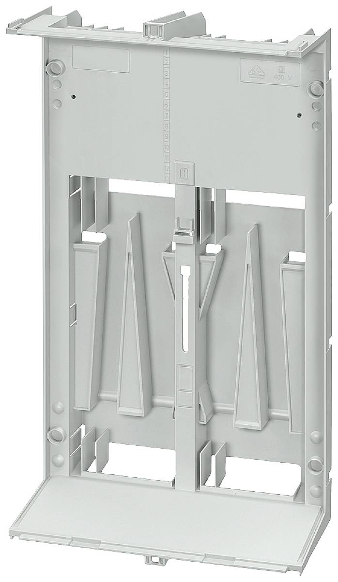 Ein graues, rechteckiges Kunststoffgehäuse mit rautenförmigen Strukturen und mehreren Halterungen.